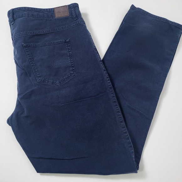 Peter Millar Other - Peter Millar Crown Pants Men's 40x33 Blue Canvas Flat Front 5 Pockets MF18B86